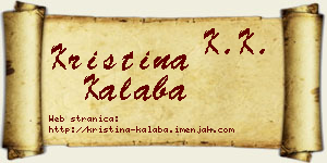 Kristina Kalaba vizit kartica